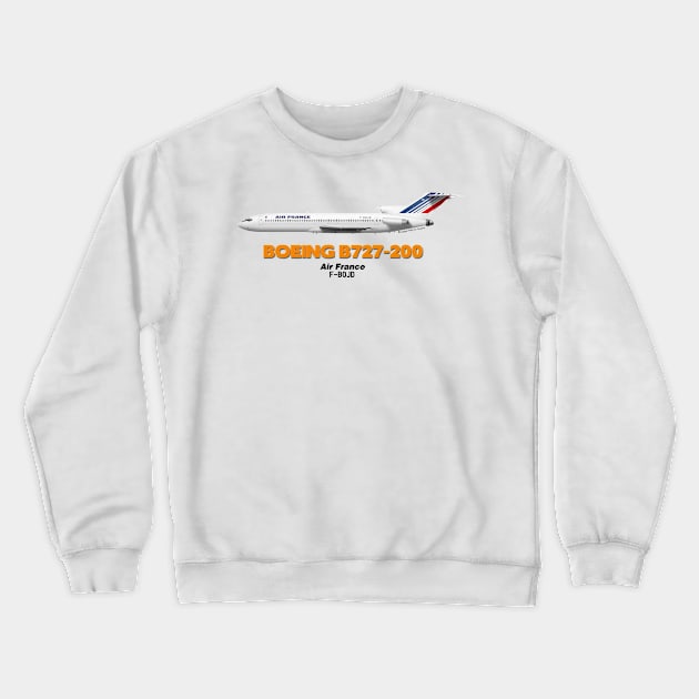 Boeing B727-200 - Air France Crewneck Sweatshirt by TheArtofFlying